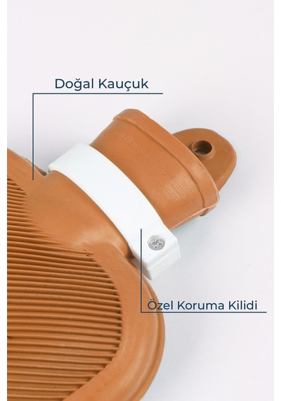 Champion Kauçuk Termofor Kokusuz Mini Sıcak Su Torbası Turuncu 1500 ML