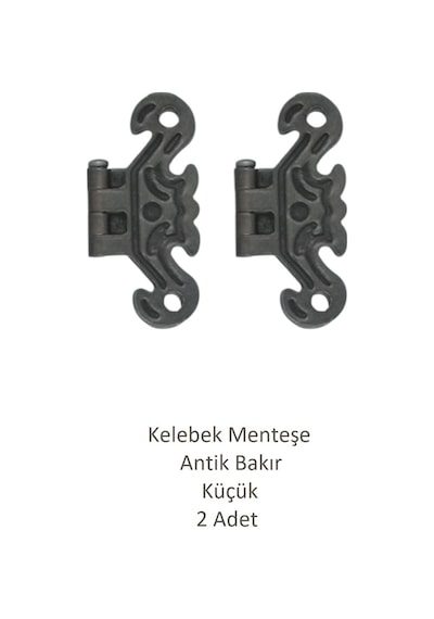 Bakır Dekoratif Kelebek Menteşe Küçük 2 Adet 4,2cm X 3,5cm