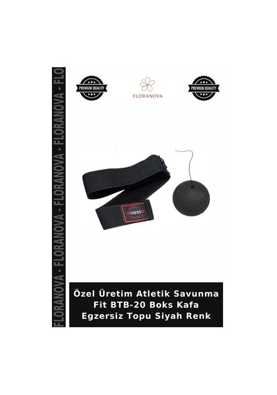 Özel Üretim Atletik Savunma Fit Btb-20 Boks Kafa Egzersiz Topu Siyah Renk