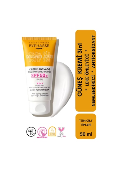 Byphasse  3'ü 1 Arada Renkli Güneş Kremi SPF50+ 50 ML