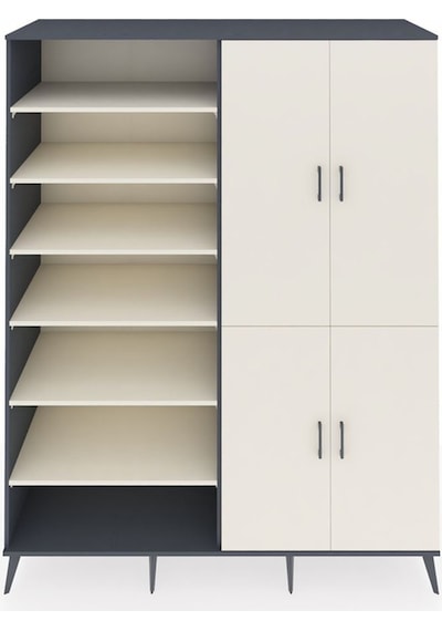 Kronos Gardrop 8 Raflı 4 Kapaklı 2 Askılı 176x59x221 Antrasit-aytaşı Aytaşı Kronos Gardrop 8 Raflı 4 Kapaklı 2 Askılı 176x59x221 Antrasit-aytaşı Aytaşı