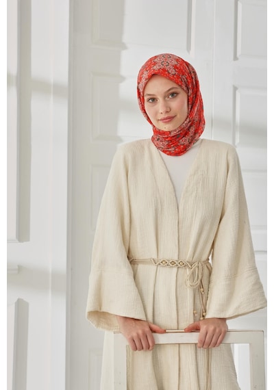 Silk Home Soft Eşarp 73093-16 Mercan, Yeşil, Çelik, Somon
