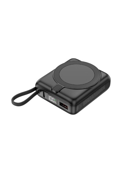 S-link M10l 10000mah Magsafe 15w Pd22.5w+qc3.0 18w Siyah Led Logo Şarj Cihazı Powerbank