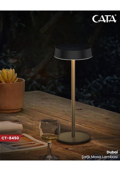Cata Ct-8450 2w Dubai Solar Enerjili Usb Şarjlı Masa Lambası