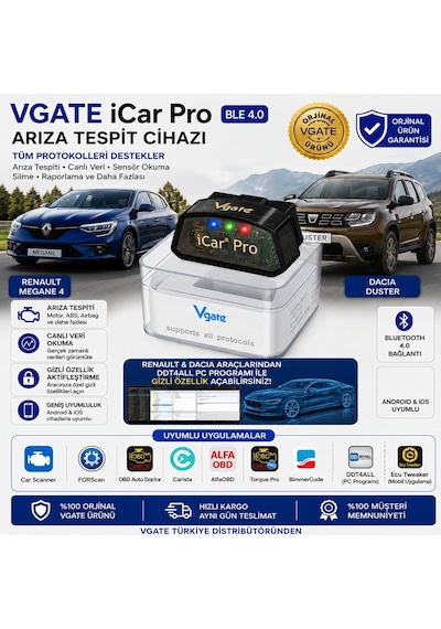 İcar Pro Ble 4.0 Reno Bmw Ddt4all Bimmercode Uyumlu Arıza Tespit Ve Gizli Özellik Açma Cihazı İos Android