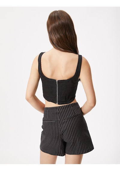 Koton Crop Korse Büstiyer Kot U Yaka Askılı Asimetrik Kesim Siyah 3sal30013md 3SAL30013MDBLK Siyah Koton Crop Korse Büstiyer Kot U Yaka Askılı Asimetrik Kesim Siyah 3sal30013md 3SAL30013MDBLK Siyah