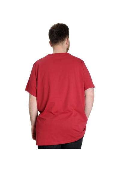 Mode Xl Büyük Beden Erkek T-Shirt Norm 23147 Bordo 001