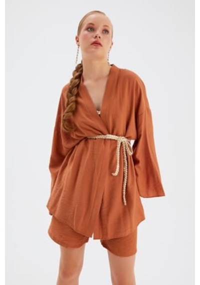 Kuşak Detaylı Salaş Kimono Stn139kce1059 Diğer