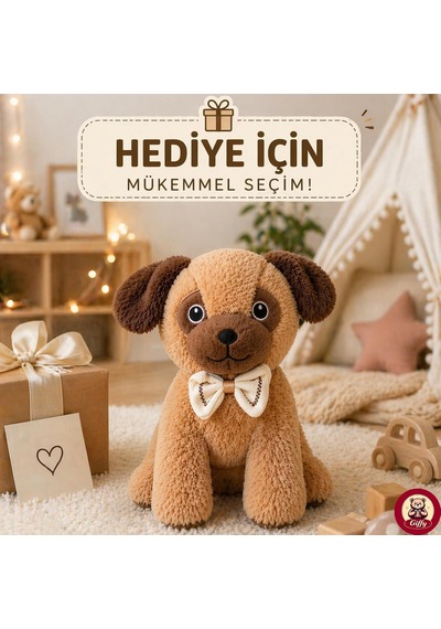 Oyuncak Peluş Kedi Köpek 26 Cm Uyku Ve Oyun Arkadaşı Yumuşak Hediyelik Sevimli Bebek Yastığı Sevgili Hediyesi Kahverengi
