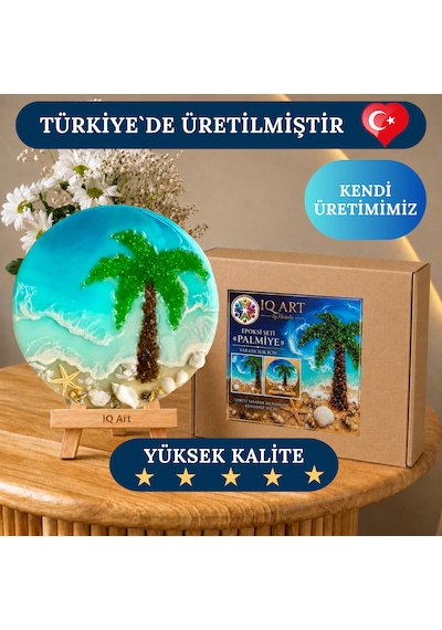 Epoksi Reçine Seti Palmiye , Tropik Deniz Temalı Sanat Ve Hobi Seti, Video Eğitim Dahil, Premium Hediye Kutulu, Epoksi Başlangıç Seti 00008