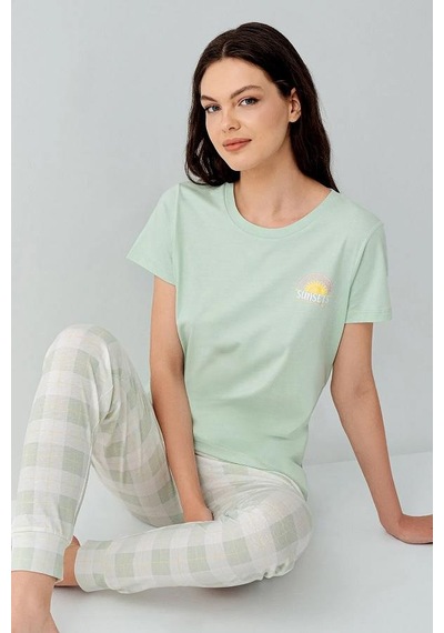 Arnetta Ar3576-s Bayan Pijama Takım Yeşil