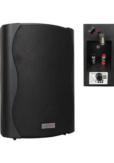 Magicvoice F-lhy6.5s 6.5" 16 Cm Hat Trafolu Duvar Tipi Sütun Hoparlör 30w Rms / 200w Peak - Mp3 Usb Uyumlu - Siyah