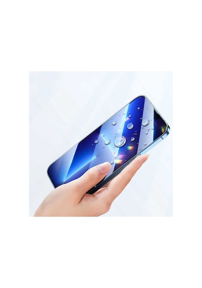 Apple İphone 15 Uyumlu Tam Kapatan Şeffaf Nano Esnek Kırılmaz Cam Ekran Koruyucu Resimde Görünen