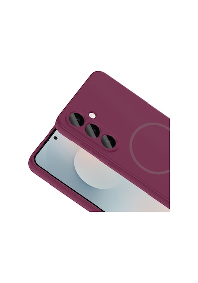 Mobilefix Galaxy S26 Plus Kılıf M-safe Şarj Özellikli Zore Meta Kapak - Mürdüm