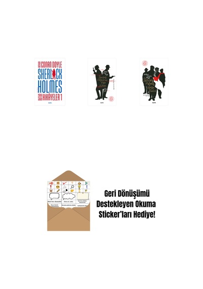 Sherlock Holmes - Bütün Hikayeler 1 Ciltli + Sherlock Holmes Un Vaka Kitabı + Sherlock Holmes - Korku Vadisi + Okuma Sticker'ları