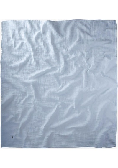 Nakışlı Müslin Battaniye 90x100 CM A Mavi