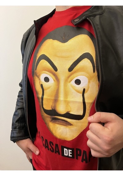 Noıssey Mavi Etiket T-shirt La Casa De Papel Maske 000002-tsy Kırmızı