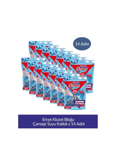 Klozet Bloğu Çamaşır Suyu Katkılı 4lü Paket X 14 Adet