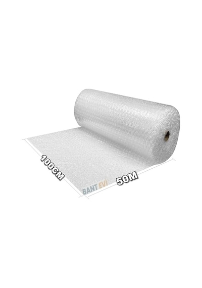 Bant Evi Balonlu Naylon Patpat 100cm Genişlikte Rulo Havalı Eşya Koruma Ambalaj Pat Pat 100cm X 50m Açık Indigo