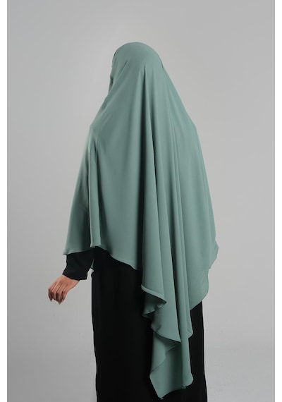 Hürrem Bone Mint Yeşili Pratik Hazır Geçmeli Tesettür Eşarp Krep Bağcıklı Sufle Hijab 2313 13 Mint Yeşili