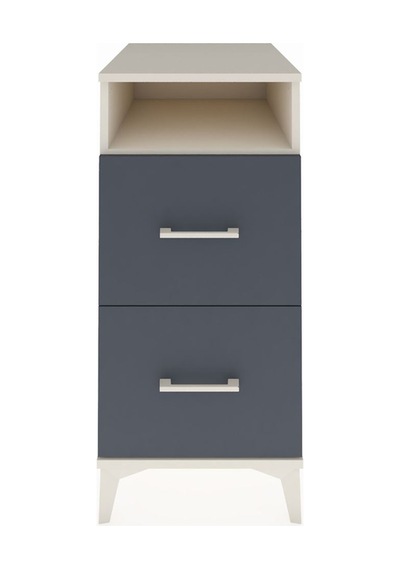 Kronos Komodin Tek Raflı 2 Çekmeceli 44x59x96 Aytaşı-antrasit Aytaşı