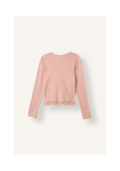 Defacto Regular Fit V Yaka Fitilli Dantel Detaylı 2li Pijama Takımı I4236ax26aubr105 Pembe-br105