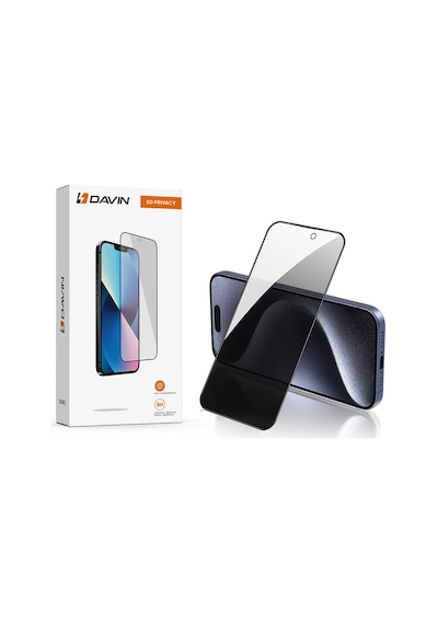 Kilifone - Apple Uyumlu iPhone 15 Pro Max - Ekran Koruyucu Davin Hayalet Cam Koruma - Şeffaf