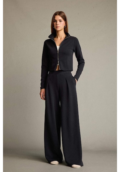 Defacto Yarım Balıkçı Yaka Modal Fermuarlı Sweatshirt G2921ax25auar225 Antrasit