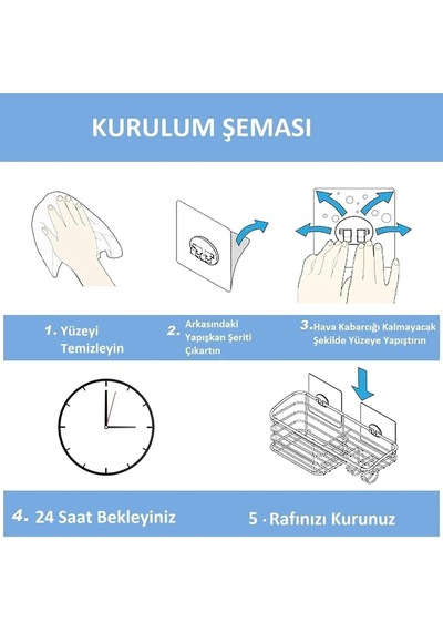 10lu Güçlü Kendinden Yapışkanlı Kancalar Köşe Rafı Banyo Rafı Duş Rafı Kancası, Su Geçirmez Askı Diğer