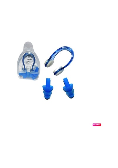 Avessa 3'lü Çocuk Havuz Set 2323 Gözlük + Bone + Tıkaç Mavi Beyaz