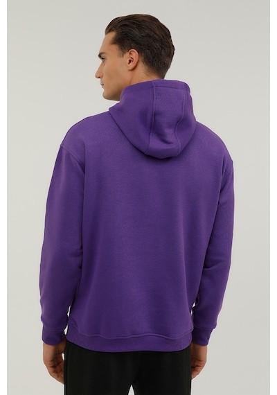 Lumberjack M-CG516 SMOOTH HOODIE 2PR Mor Erkek Sweatshirt Mor