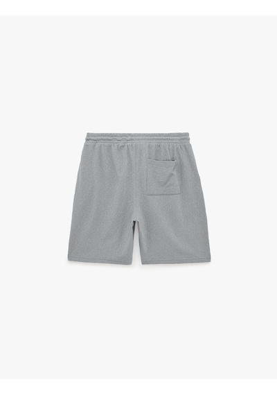 Koton Regular Fit Pamuklu Cepli Bermuda Beli Bağcıklı Şort Gri 6sam40008mk