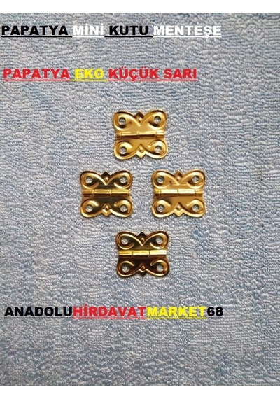 Papatya Dekoratif Mini Tavla ve Kutu Menteşe Sarı 12 Adet