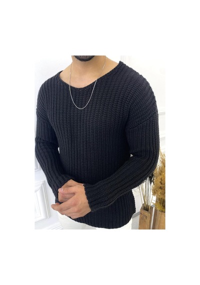 Elku Moda Elkumoda Kazak Oversize Triko Bol Kesim Salaş Kazak-2823