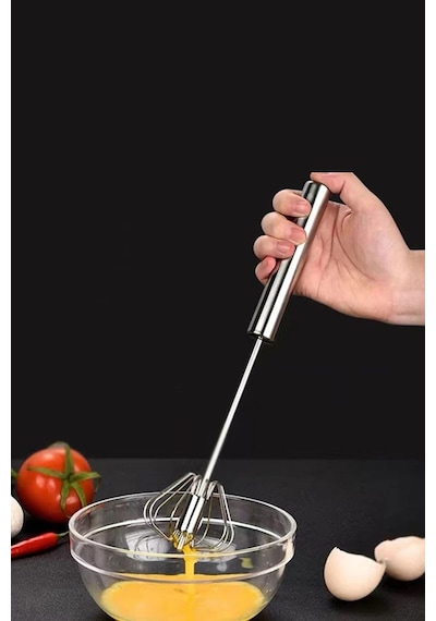 2'li Set Otomatik Basmalı Çırpıcı & Yaylı Yumurta Çırpıcı Sos Karıştırıcı Mikser Paslanmaz Çelik Diğer