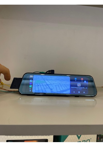 Foxus Carplaylı 2 Kameralı Ayna Kayıt Kamerası 2k