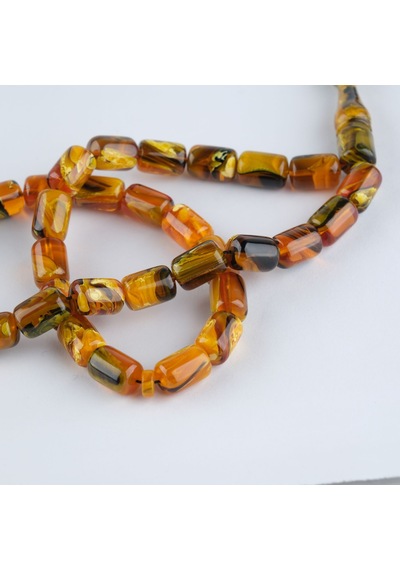Katalin Usta İşi İmzalı Kapsül Kesim 8x12mm Tesbih - Sarı