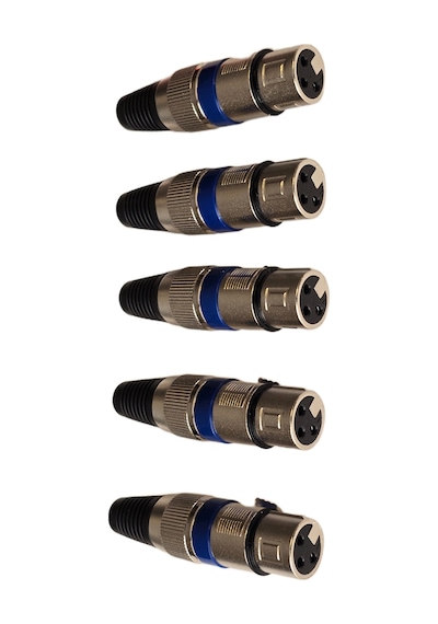 Profesyonel Xlr Dişi Jak - Ses Sistemleri İçin 3 Pinli Konnektör - 5'li Set