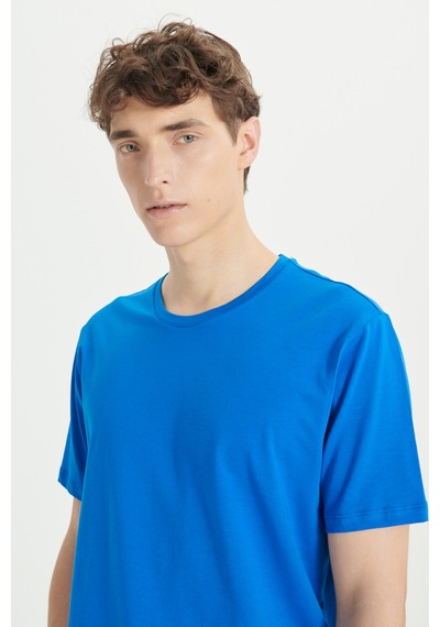 AC&Co / Altınyıldız Classics Erkek Saks 360 Derece Her Yöne Esneyen Slim Fit Bisiklet Yaka Tişört Saks Saks Mavisi AC&Co / Altınyıldız Classics Erkek Saks 360 Derece Her Yöne Esneyen Slim Fit Bisiklet Yaka Tişört Saks Saks Mavisi