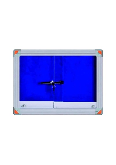 Kilitli Sürgülü Kapak İlan Panosu 60x90cm Standart
