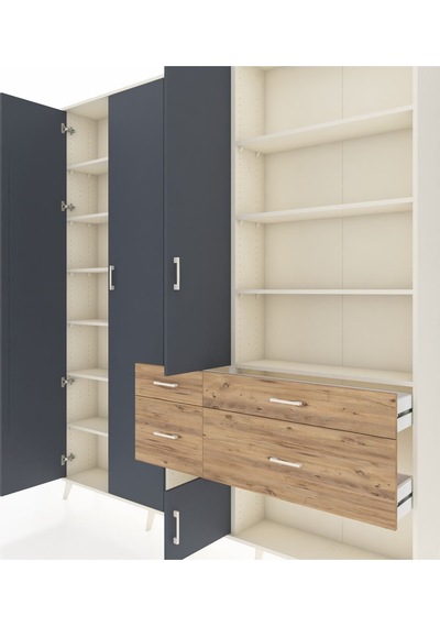 Arges Dolap 14 Raflı 4 Çekmeceli 4 Kapaklı 220x30x243 Aytaşı-antrasit/çam Antrasıt/atlas Çam Arges Dolap 14 Raflı 4 Çekmeceli 4 Kapaklı 220x30x243 Aytaşı-antrasit/çam Antrasıt/atlas Çam