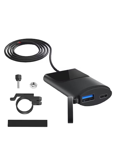 Motosiklet Type C Ve Usb Soketli Hızlı Şarj 0