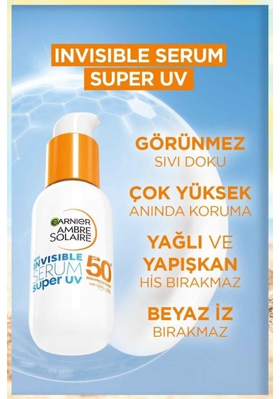 Garnier Ambre Solaire Invisible Super Uv Günlük Güneş Koruyucu Serum 30 ML