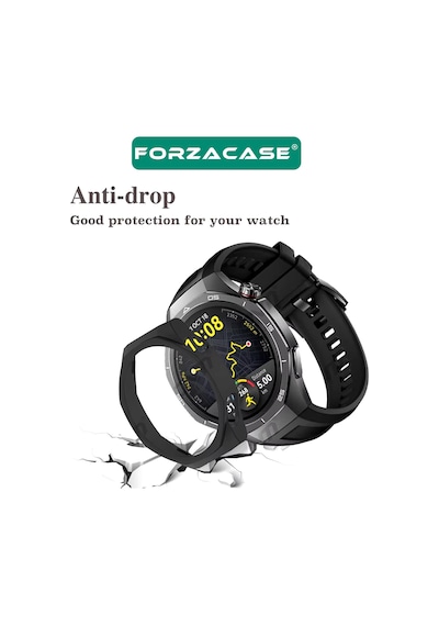Forzacase Huawei Watch Gt5 Pro 42mm İle Uyumlu Önü Kapalı Ekran Korumalı Silikon Kılıf - Fc010 Şeffaf