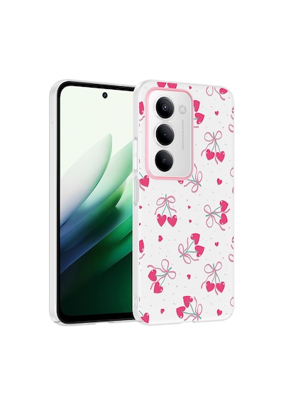 Xiaomi Redmi 15 Kılıf Çiçek Ve Fiyonk Desenli Kamera Yükseltili Pazarplus Premium Diğer