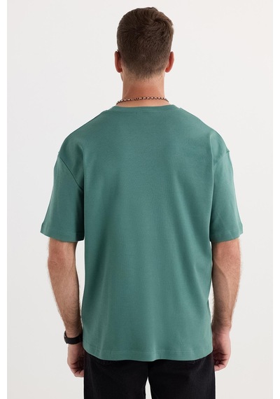 Tudors Unisex Oversize Geniş Kesim %100 Pamuk Yumuşak Dokulu Basic Bisiklet Yaka Yeşil Tişört-35179 Çağla Tudors Unisex Oversize Geniş Kesim %100 Pamuk Yumuşak Dokulu Basic Bisiklet Yaka Yeşil Tişört-35179 Çağla