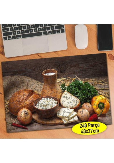 Peynir Süt Ve Sebze Sağlıklı Besinler 240 Parça Puzzle Yapboz-25