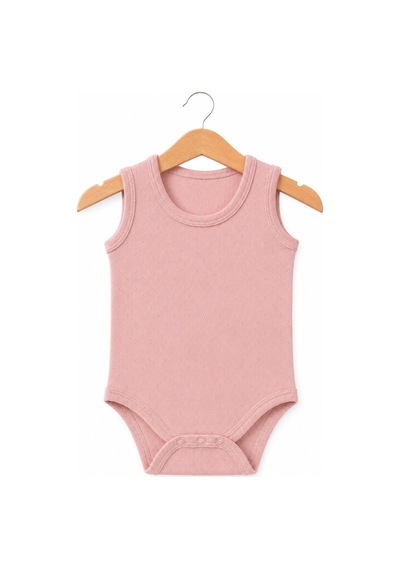 H&c Coolboy H&c 5'li %100 Pamuk Desenli Jakarlı Kolsuz Bebek Body Zıbın Gülkurusu