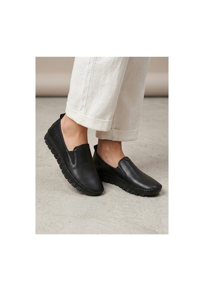 Beren Hakiki Deri Kadın Ayakkabı Ortopedik Taban Düz Slip-on Casual Com Çok Renkli