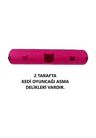 Kedi Oyuncağı Tüneli 1. Kalite 3mm Keçeden Geçmeli Kedi Ve Pati Figürlü 9 Renk A2